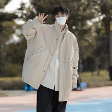 美式痞帅pu皮棉衣男冬季加厚棉袄棉服FW26P88，男装棉衣，星座1116-2