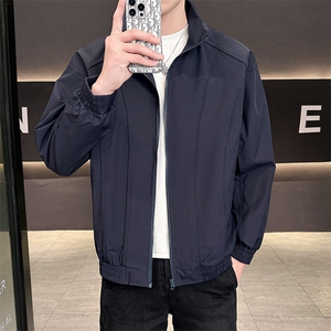 新款中性风户外夹克男立领纯色上衣冲锋衣外套A157B-JK7866-P60图片