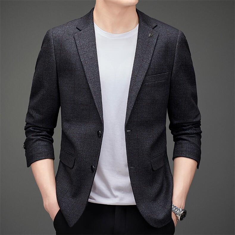 DJ3076钱塘2020-3中年男士商务休闲简约时尚百搭西服外套P152，男装西服，钱塘207-3