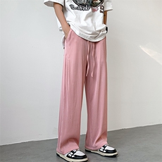 8XL-M特大码肌理感冰丝薄款休闲裤长裤男宽松百搭情侣裤K922P45，男装休闲裤，电商D206-1