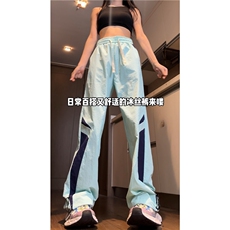 秋季衔接款美式运动撞色拼接宽松休闲裤B315-K24262-特p35控68，男装休闲裤，电商B315