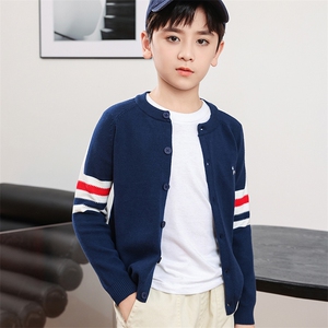 儿童毛衣男童针织开衫春秋装韩版中大童洋气外套上衣