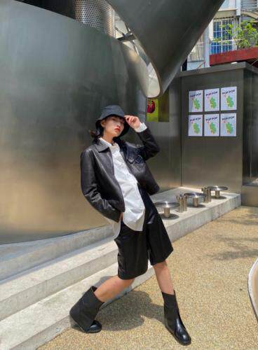 【现货】帅气小羊皮皮衣，女装皮衣，安吉拉