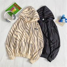 703-W216-P55秋季斑马纹满印休闲绣花卫衣，男装卫衣，星座703