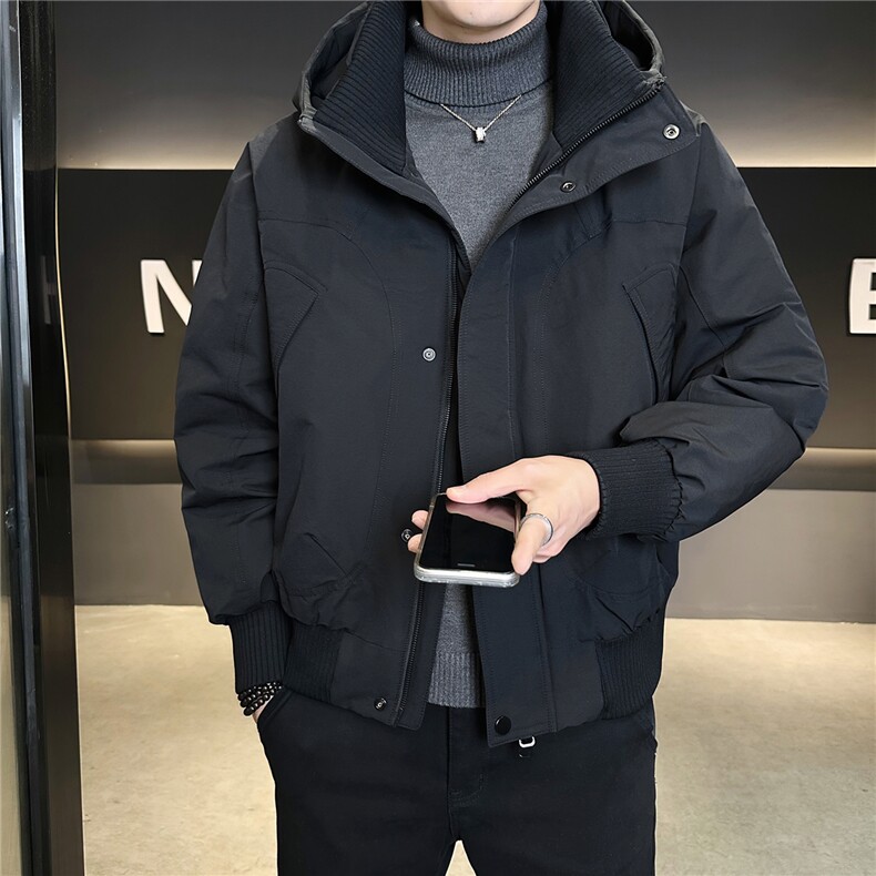 新标90绒工装连帽羽绒服男冬季外套A313-25659-P315控劵后398,男装羽绒服,电商A313
