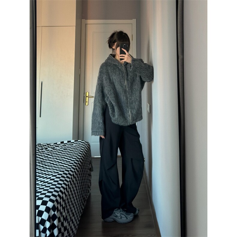 【有货】8153CC-特P86马海毛针织开衫毛衣男加厚拉链连帽外套,男装针织衫/毛衣,星座1007（原301D）