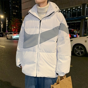 2024冬新款 港风夜景 个性连帽面包服棉衣外套男 G3015-P115控145图片