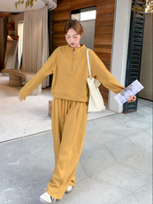 2025冬季新品现货主推加绒加厚卫衣套装2C087-9288-P195-K275，女装卫衣/绒衫，2C087