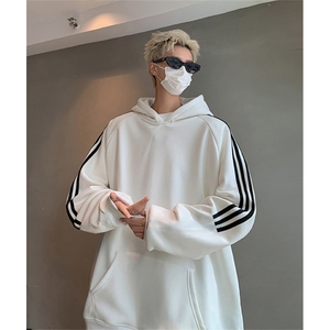 抖音得物高品质重磅全棉二开支持退换 360克宽松织带连帽卫衣CM04图片