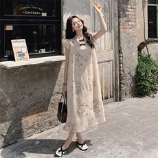 雪纺连衣裙中长款女夏季新款，女装连衣裙，浙宝069