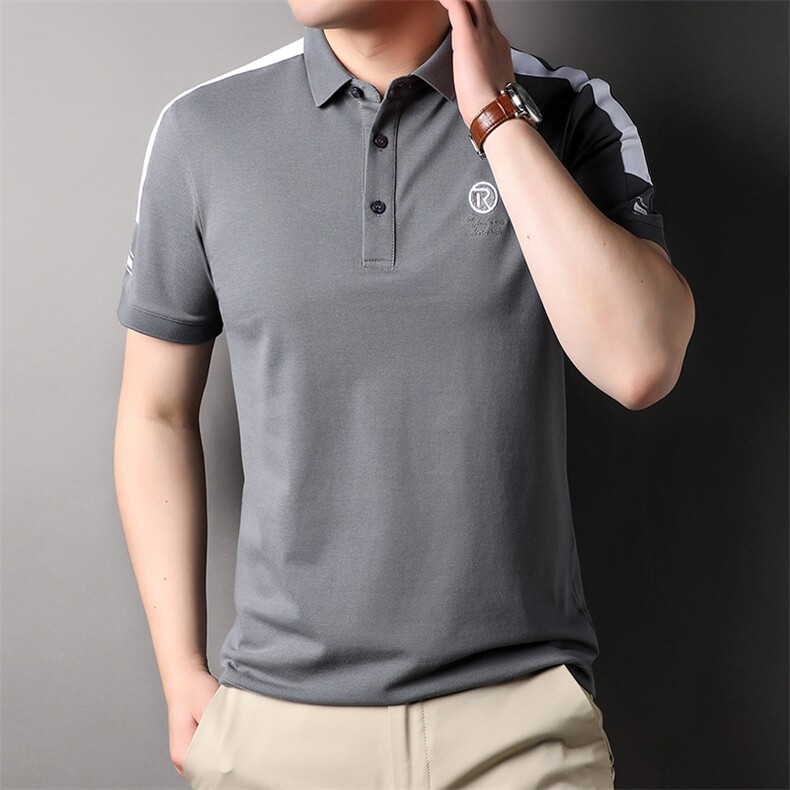 夏季Polo衫纯棉商务休闲男装短袖t恤宽松翻领半袖体恤HP88312-P60,男装Polo衫,星座1105-3