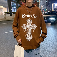 半高领毛衣男士大码针织衫男毛线衣男M18268-P45加绒款-P65，男装针织衫/毛衣，电商A040