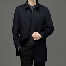 CSYM98903钱塘2020-2冬季新款商务休闲翻领中年男士毛呢大衣P370，男装毛呢大衣，钱塘207-2