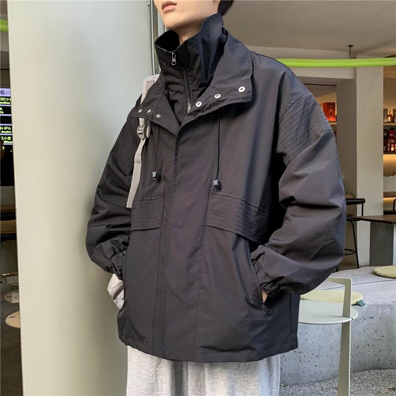 假两件机能冲锋衣外套男秋冬季新款美式高街工装夹克M30P65,男装夹克,星座1116-2