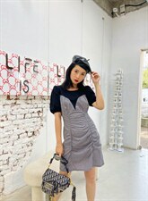 【现货】T恤拼接辣妹连衣裙，女装T恤，欧尼蒂