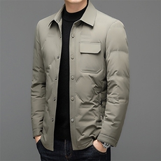 V3582钱塘2020-3冬季厚款商务休闲中年男士90鸭绒羽绒服P195，男装羽绒服，钱塘207-3