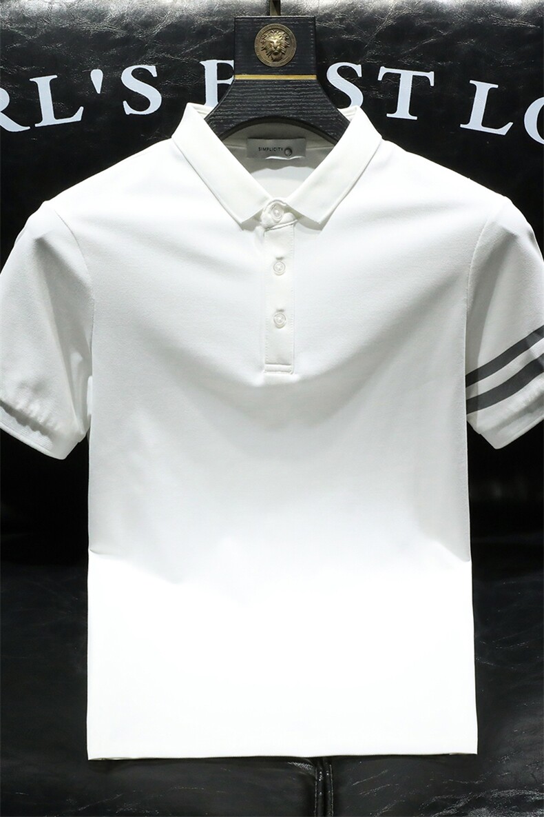 2026夏季条纹设计短袖翻领Polo衫轻奢欧货T0251-P55,男装T恤,电商D342