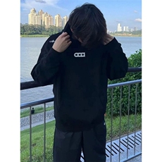 CX216-P49潮牌字母刺绣卫衣男款秋冬2025新款高街宽松情侣装，男装卫衣，电商B323A