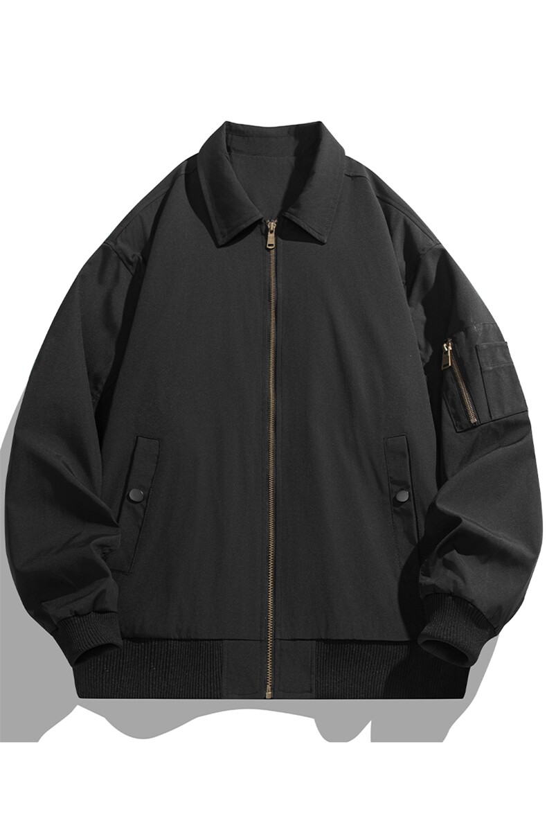 新款春秋美式宽松痞帅翻领飞行夹克复古百搭工装外套男士6185-P50,男装夹克,星座1403A