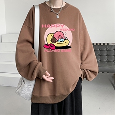 秋季圆领卫衣男大码韩版宽松长袖外套S6313-P28加绒款P33，男装卫衣，电商A040