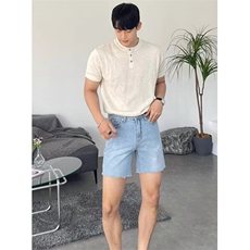 欧货半高领针织衫肌肉男硬汉紧身弹力短袖莫代尔条纹t恤Z04，男装T恤，星座1116A-2（原606A-1）