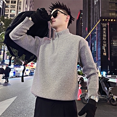 LV300/P88控118冬季高品质简约百搭半高领拉链毛衣男深灰首1，男装针织衫/毛衣，星座305B