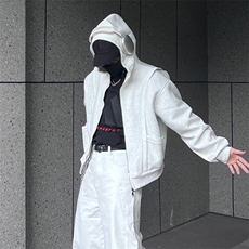 抖音得物高品质二开25秋冬美式重磅宽松结构设计连帽卫衣外套W78，男装卫衣，电商A486-1