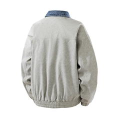 311B-1-25065-P83控165潮牌牛仔领夹克复古飞行夹克宽松休闲上衣，男装夹克，星座311B-1