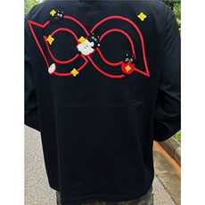 网图现货美式宽松刺绣长袖纯棉T恤打底衫1082/特P40，男装T恤，星座205-3