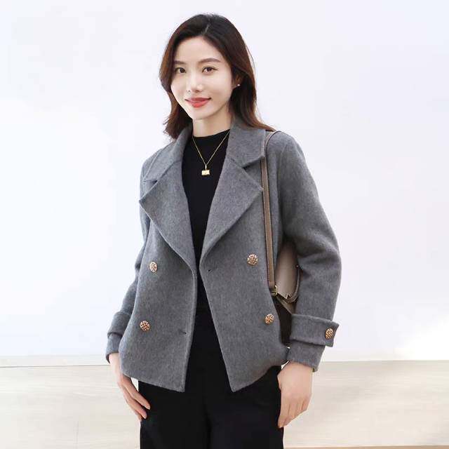 2025秋冬反季新款高品质简约风格百搭100%双面羊毛大衣，女装羊绒大衣，依嘟服饰
