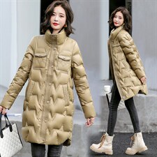 2022冬装新款羽绒服女时尚韩版休闲立领保暖外套，女装羽绒服，铭街依杨