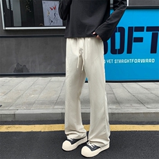 新款微喇裤男宽松斜切冲锋裤休闲裤K24131特P14K24131J加绒特P18，男装卫衣，电商A001