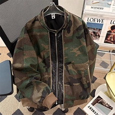 美式复古工装迷彩外套男女重工拼接短款休闲宽松棒球服夹克潮ins，男装夹克，星座601-1