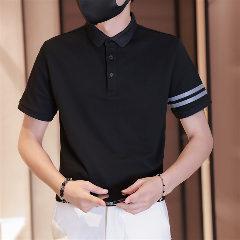 新景2025大货常年款主推款4色抖音翻领短袖T恤T0251-P48,男装Polo衫,电商D342