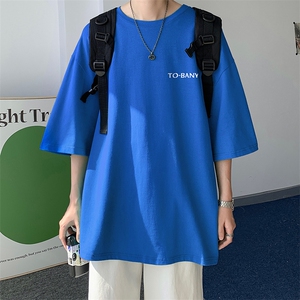 HXY998TP20  港风夏季新款22潮牌字母印花T恤男生宽松大码短袖图片