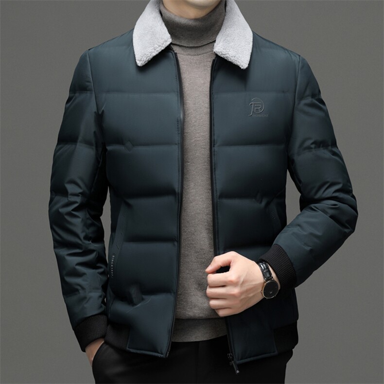 CG72801钱塘2020-2冬季厚款商务休闲中年男士毛领羽绒服P195图片