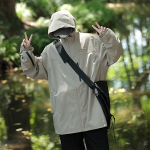 冲锋衣男美式休闲情侣外套春秋户外机能夹克宽松登山服  JK7006图片