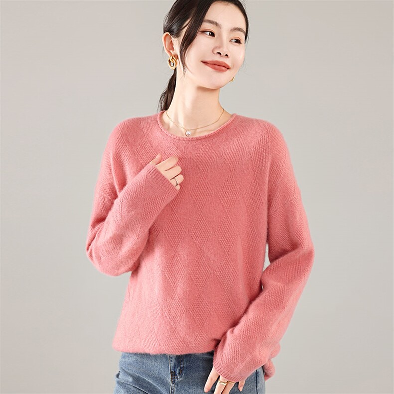 35%羊绒衫秋冬季新款舒适时尚百搭女式宽松长袖打底毛衣,女装羊绒衫,琳尚羊绒