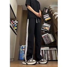 春秋新款松紧腰青少年宽松直筒裤子休闲裤9666P43，男装休闲裤，星座410-2