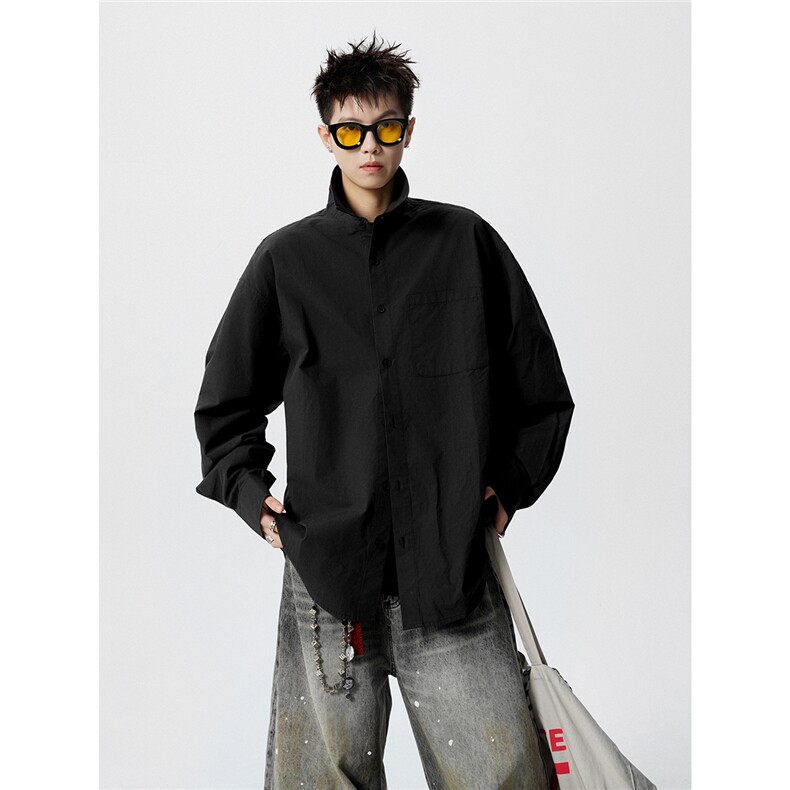 可二开无影墙可拆卸条纹披肩大码M-5XL长袖衬衫男CS78102P45控68，男装衬衫，星座227-7