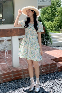 夏季新款碎花短款连衣裙B190-82373-P100-K148图片