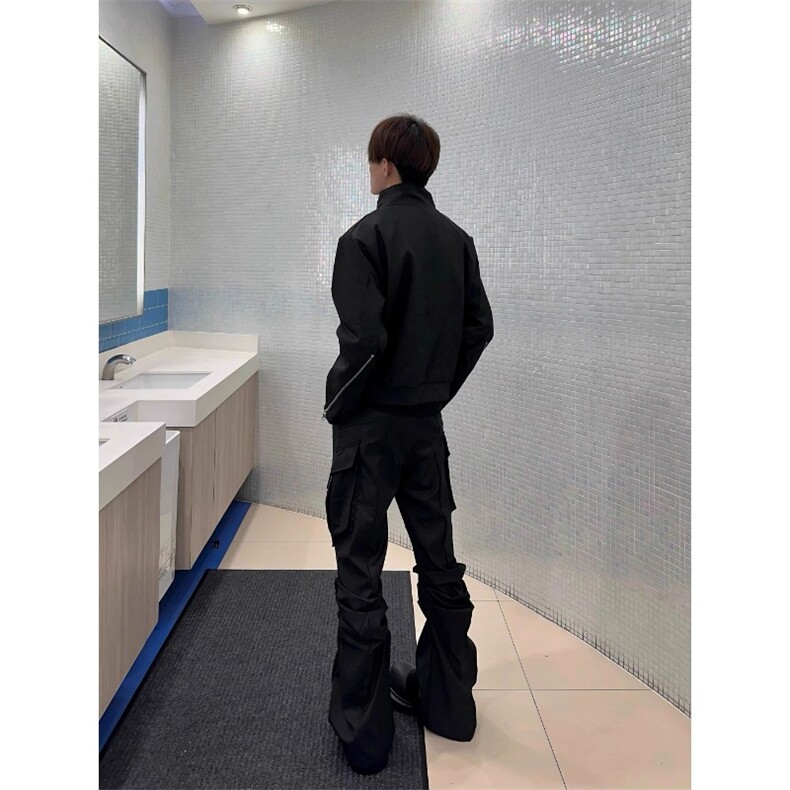 FFY2173-P55美式褶皱显瘦工装裤小众西裤,男装西裤,电商B323A