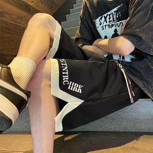 夏季美式潮牌撞色设计感五分裤男宽松直筒休闲短裤现货 K8089-P25图片