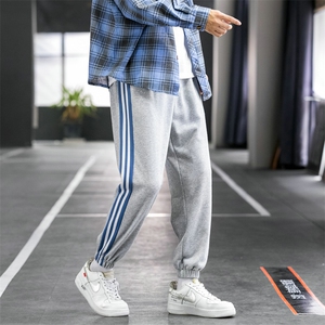 2021春秋季新款休闲裤男韩版宽松九分裤小脚裤条纹裤子DS881T图片