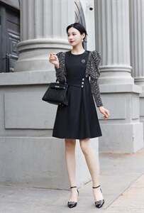 【现货】秋装新款 时装碎花连衣裙,女装连衣裙,萱萱家