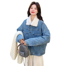 2025冬装新款时尚牛仔羽绒服外套7330-P285-K408，女装羽绒服，浙宝152