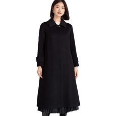 垂顺潮流都市简约大气长款简约羊毛大衣外套，女装双面呢大衣，羊程大衣