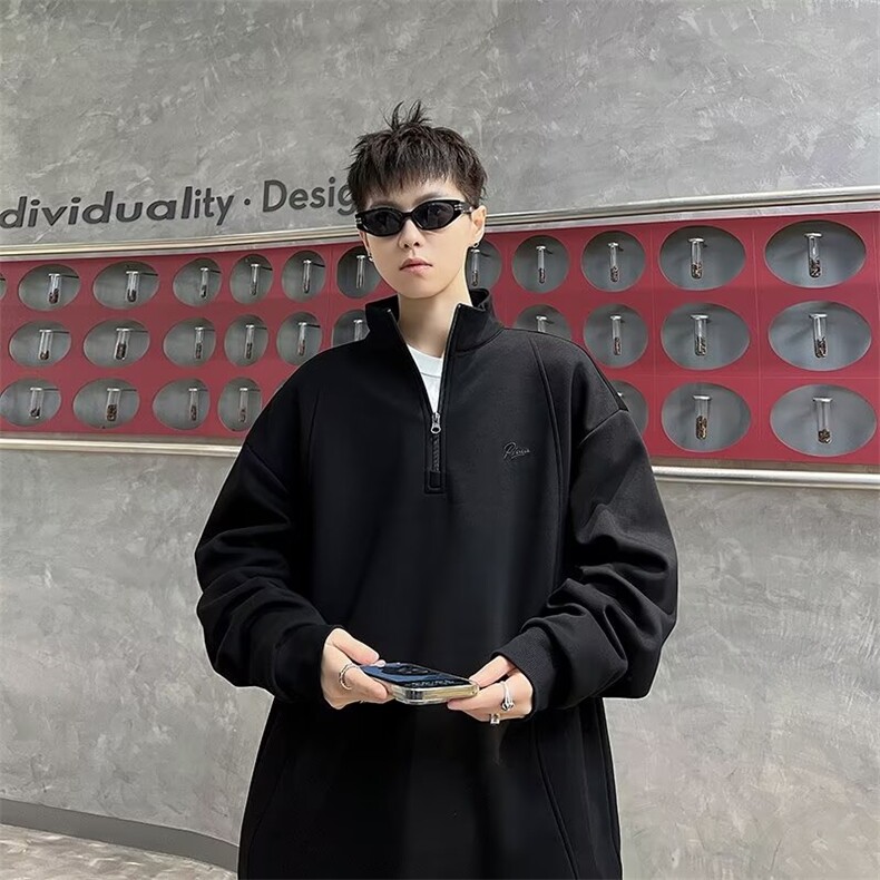 E52P43秋冬男装卫衣立领男装上衣休闲宽松时尚,男装卫衣,星座512-6
