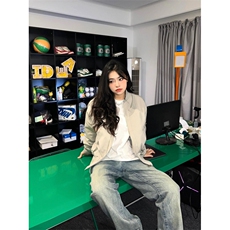 jk0230批85限128潮牌美式设计感棒球服夹克外套上衣，男装夹克，电商A089-1