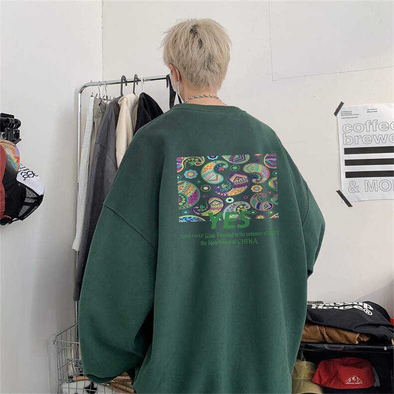 特P25控48秋冬新款男士圆领卫衣宽松休闲日常百搭上衣WQ2424,男装卫衣,电商B370